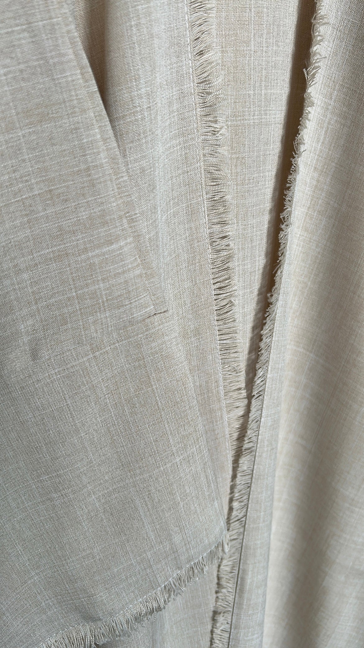 Cream Open Abaya