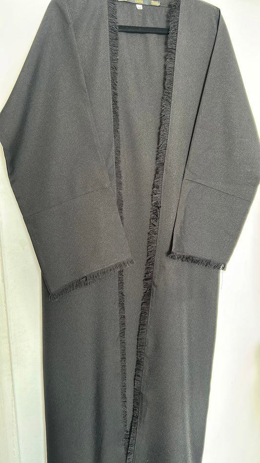 Black Open Abaya